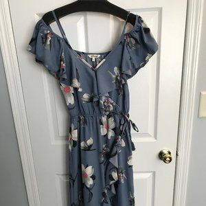 Light Blue Floral Dress - Size Small